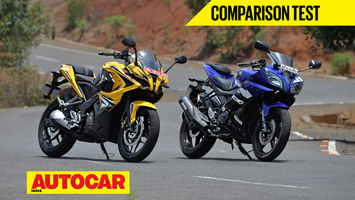 Bajaj Pulsar RS 200 vs Yamaha YZF-R15 video comparison